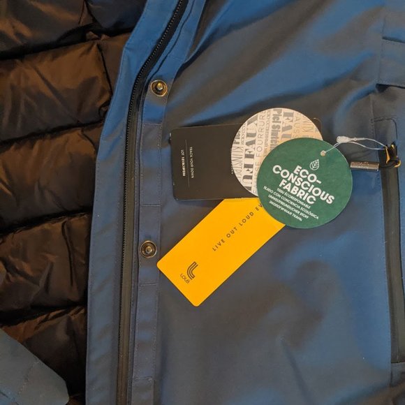 Beautiful NWT Lolë Brand Down Parka Blue Jacket S - Picture 7 of 7